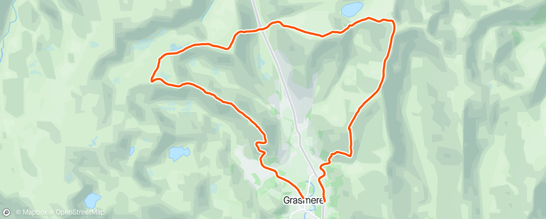 Map of the activity, Grasmere Round