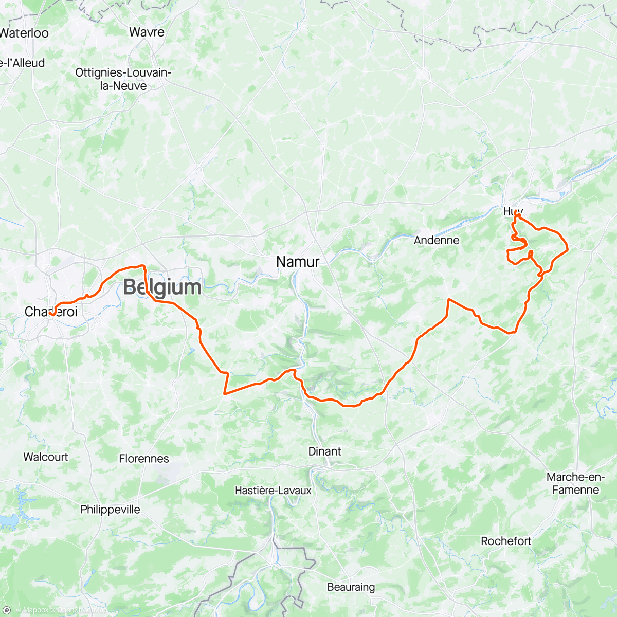 Map of the activity, La flèche Wallonne