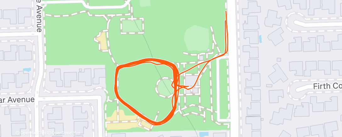 Map of the activity, Afternoon Run
