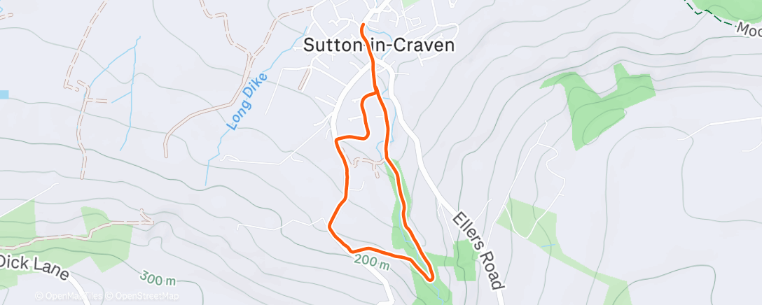 Map of the activity, Morning Run