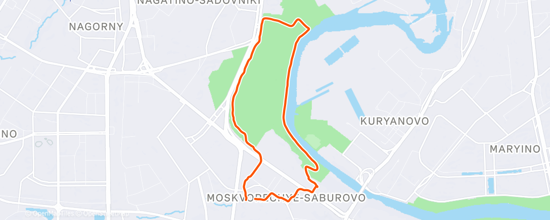 Map of the activity, Дневной забег