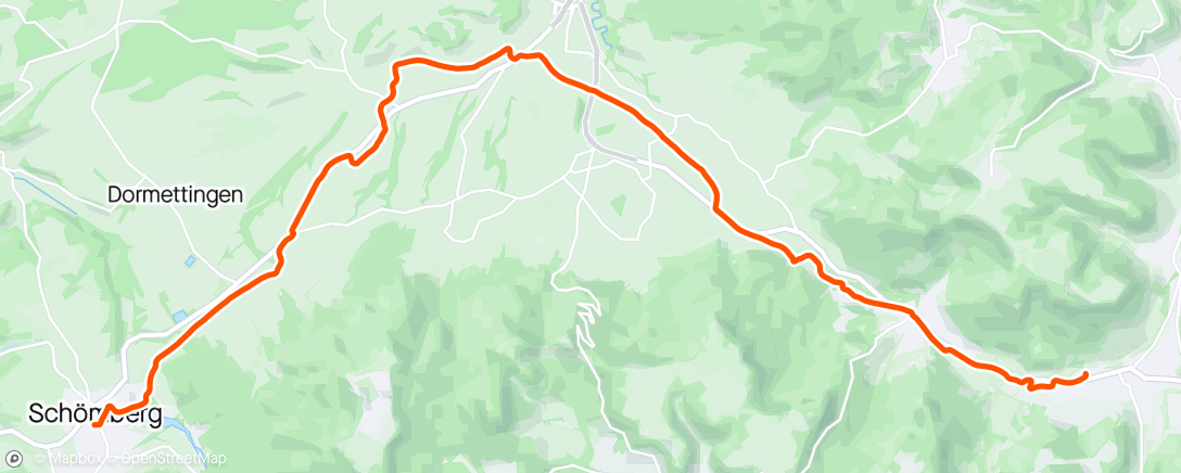 Map of the activity, Lautlingen - Schömberg