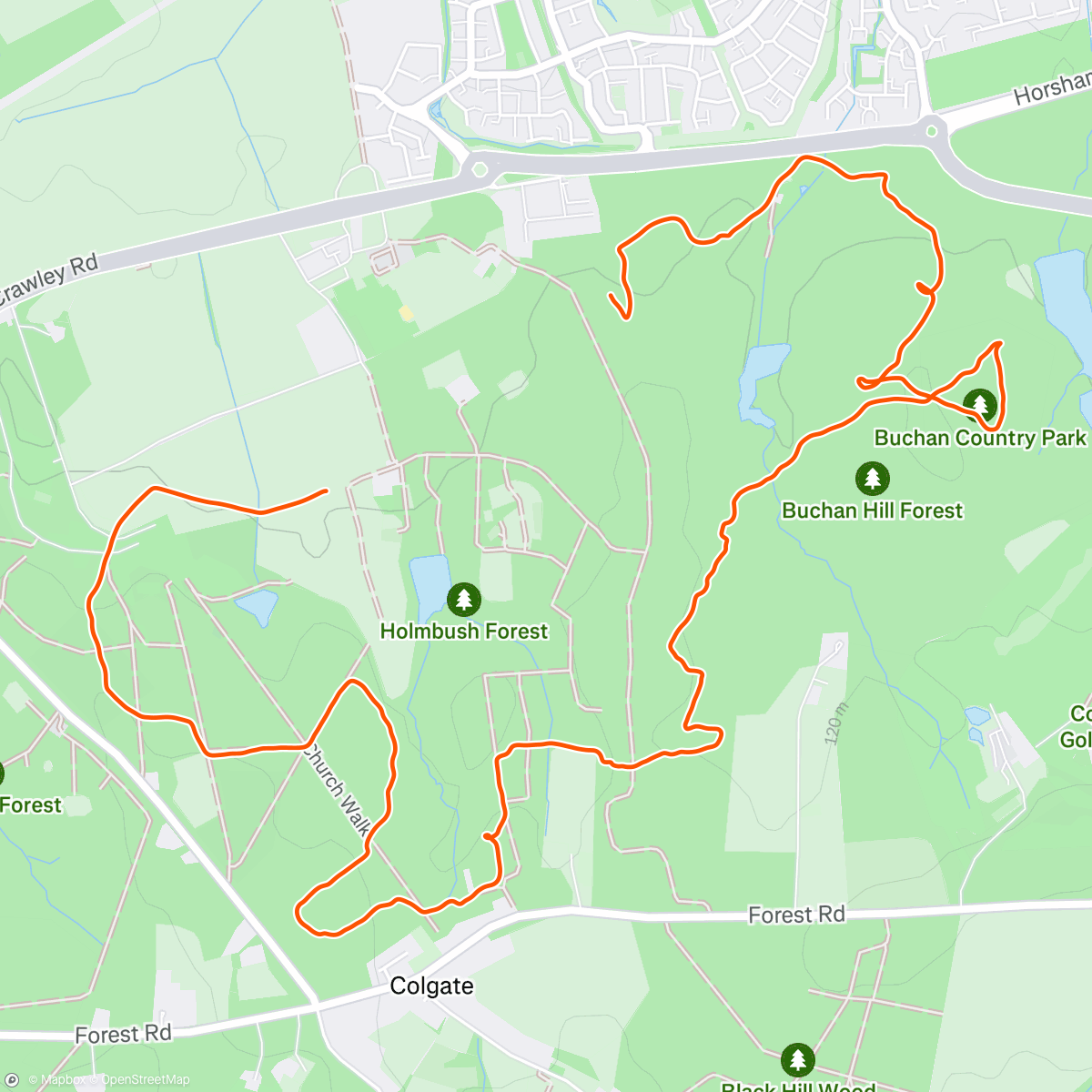 Map of the activity, British Middle Orienteering Championships