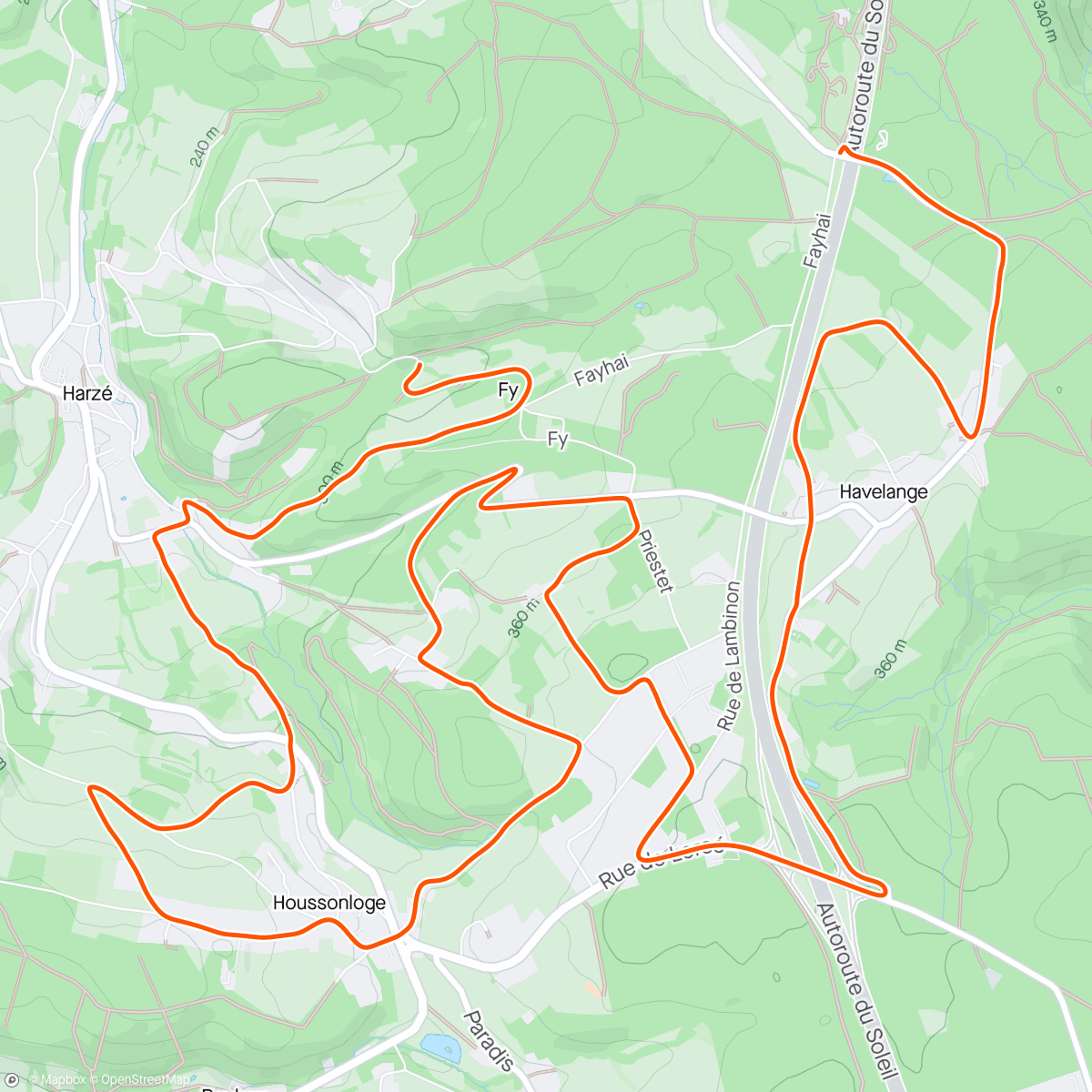 Map of the activity, 15km - tournicotage dans les environs