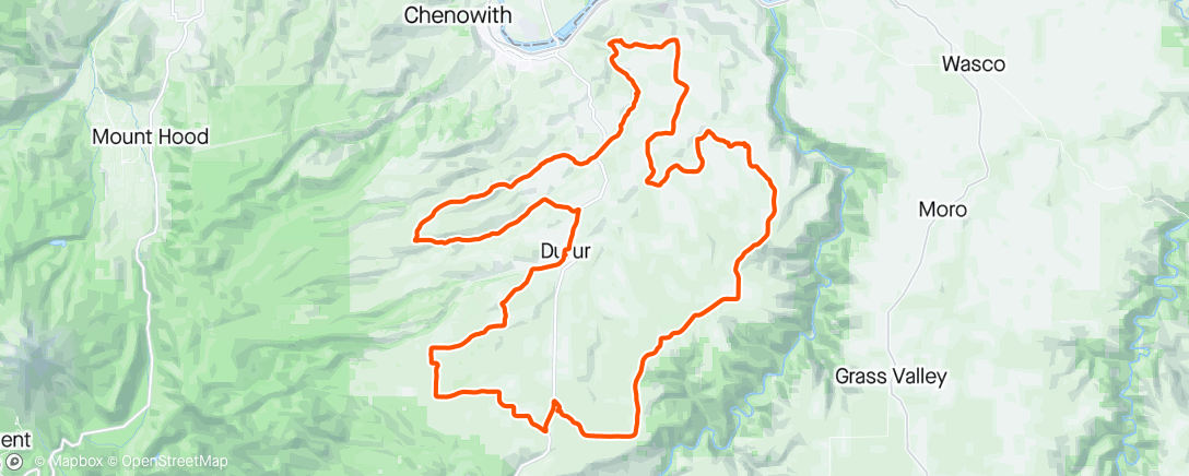 「Gorge Gravel Grinder」活動的地圖