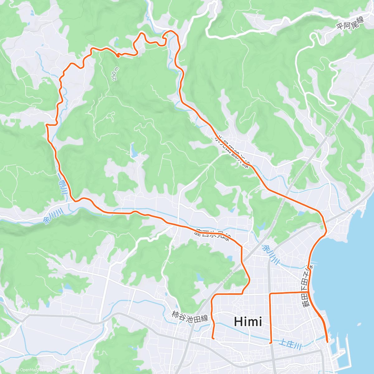 Map of the activity, Afternoon Ride