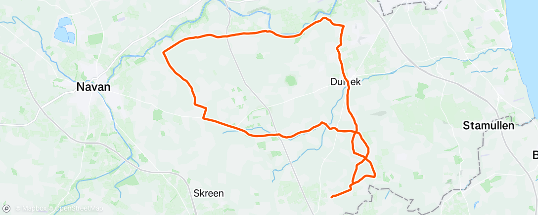Map of the activity, Evening Ride