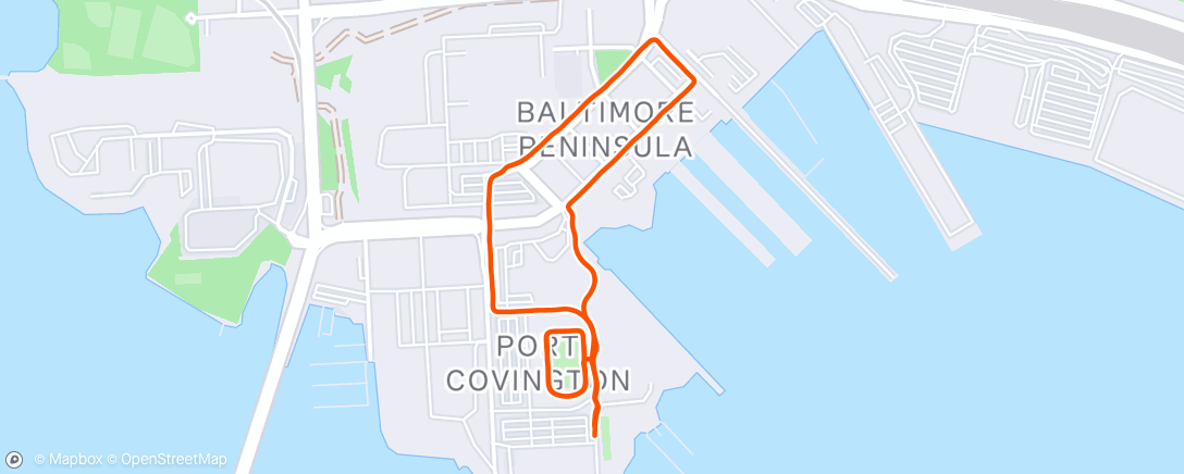 Map of the activity, Morning Run