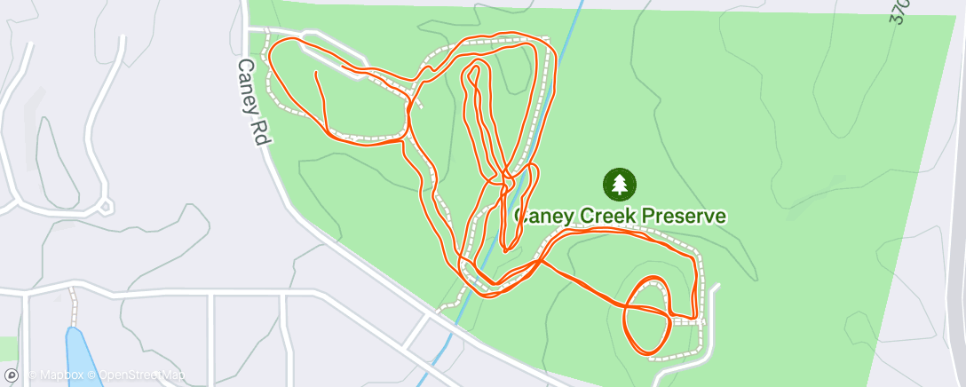 Map of the activity, Evening Run
