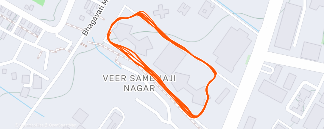 Map of the activity, Easy Run
