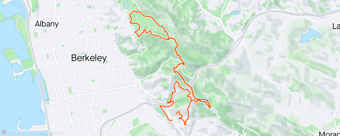 Map of the activity, South Park for my first ride of cycling season