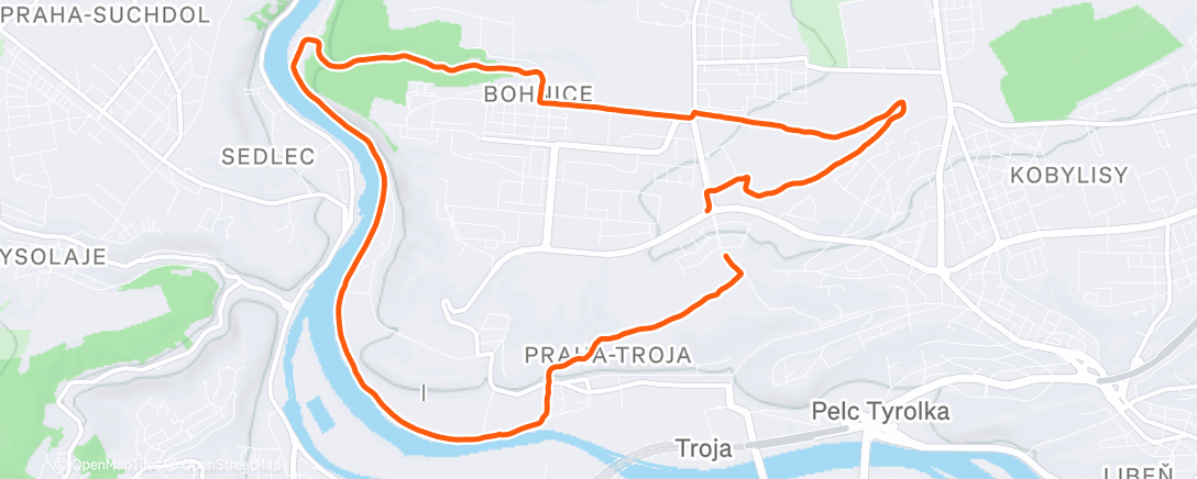 Map of the activity, Morning Run