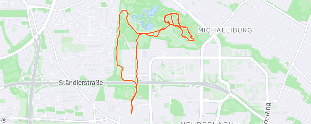 Map of the activity, Afternoon Trail Run