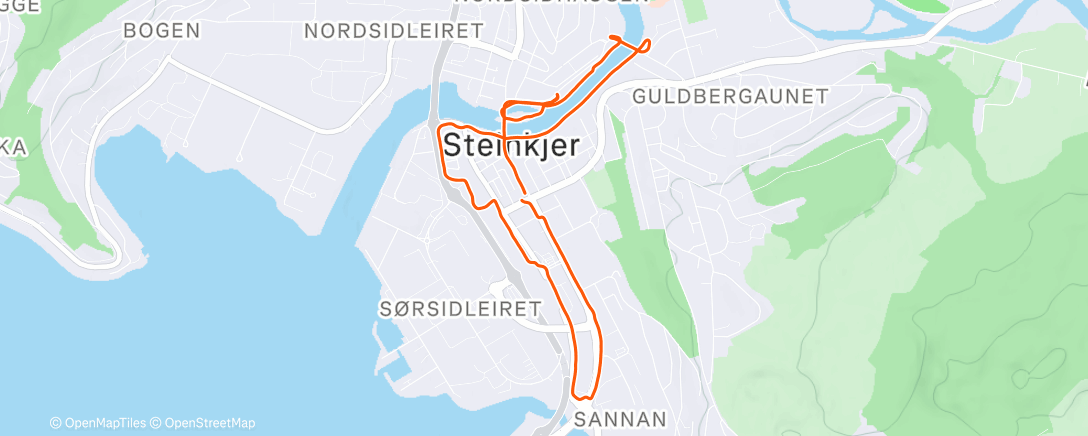 Map of the activity, Morning Run