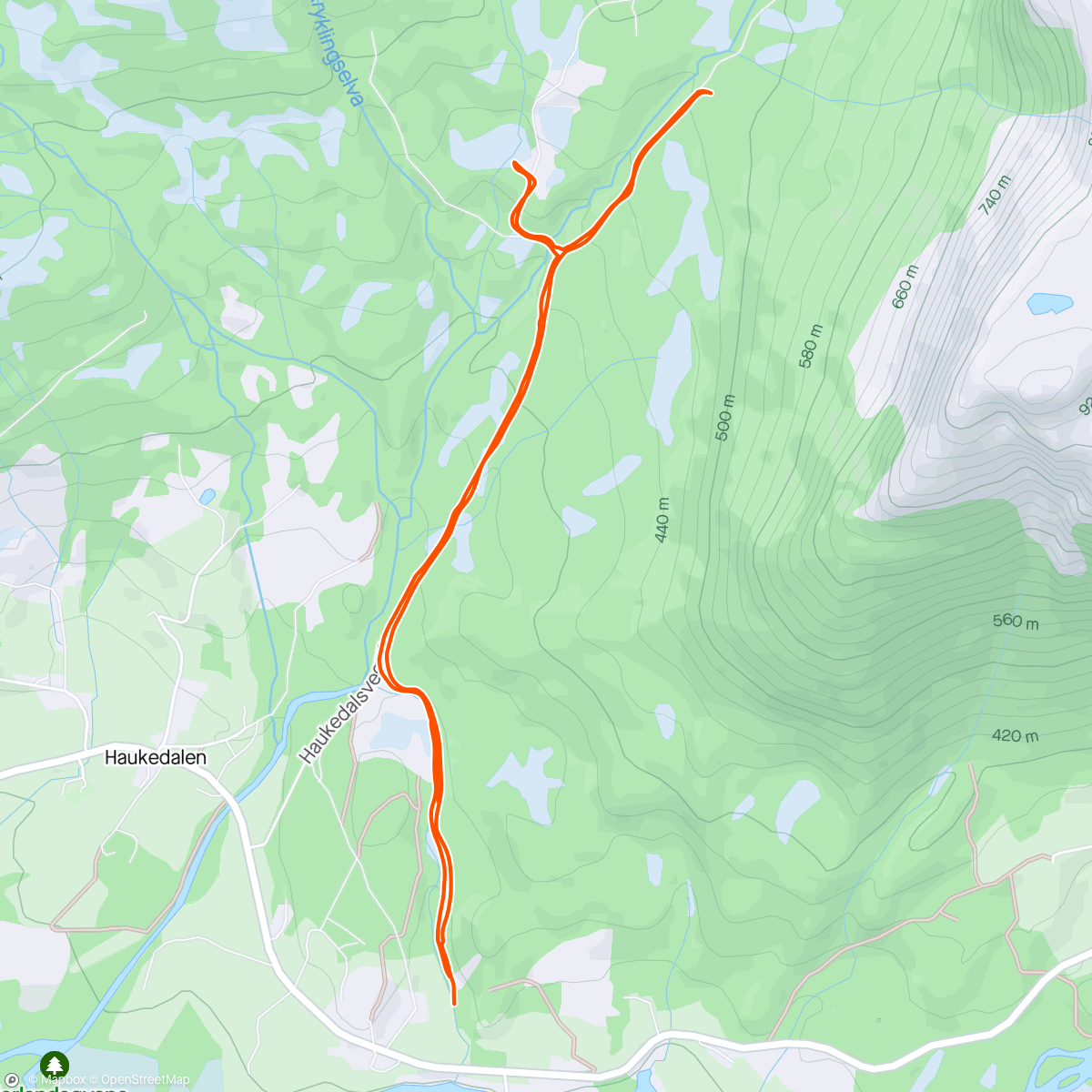 Map of the activity, Olastølen