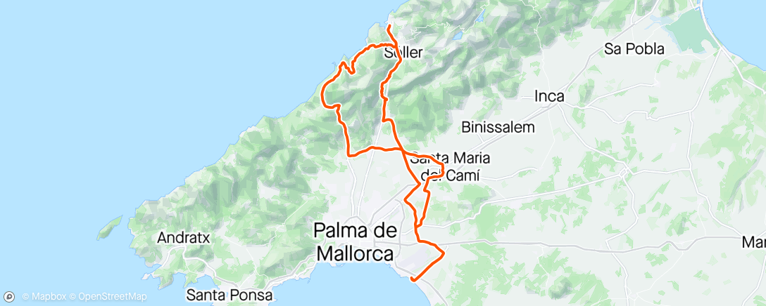 Map of the activity, Mallorca dag 3: port de Soller-Deia-Valldermossa
