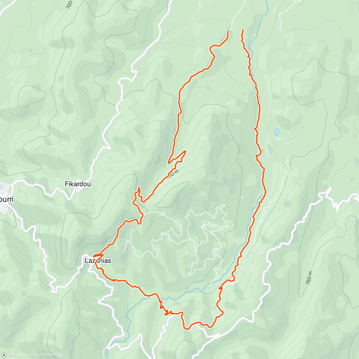 Map of the activity, Morning Hike