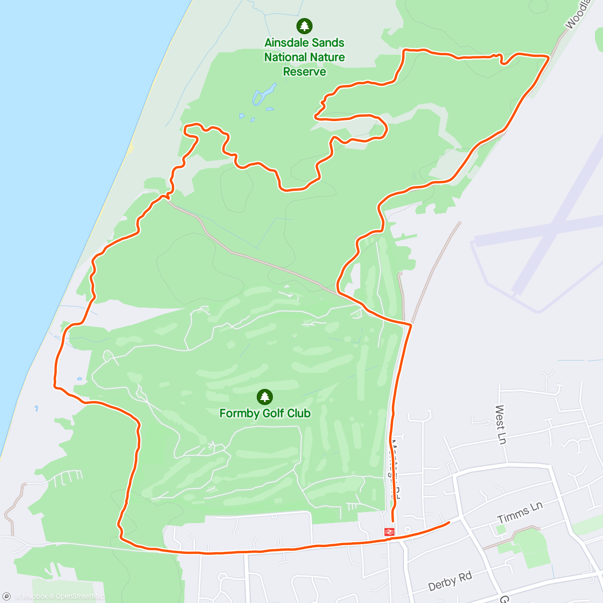 Map of the activity, Trail run with the squad
