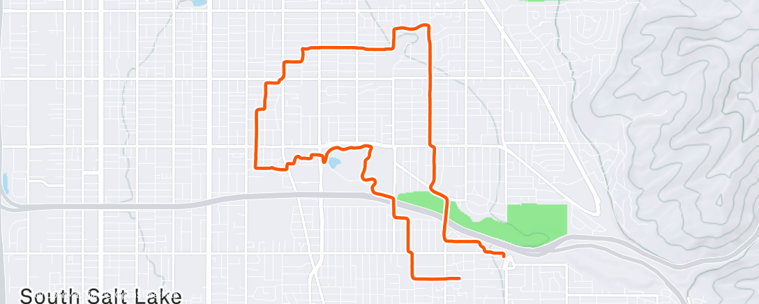 Map of the activity, Afternoon Run