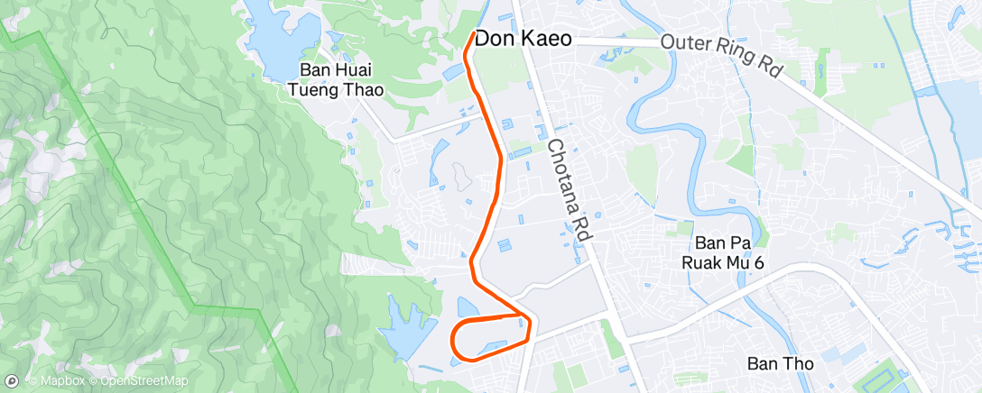 Map of the activity, Evening Run