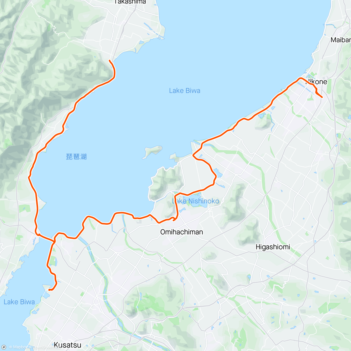 Kaart van de activiteit “琵琶湖南半周”