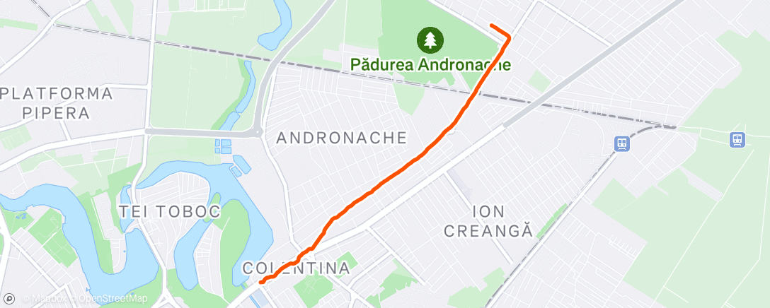 Map of the activity, Night Run