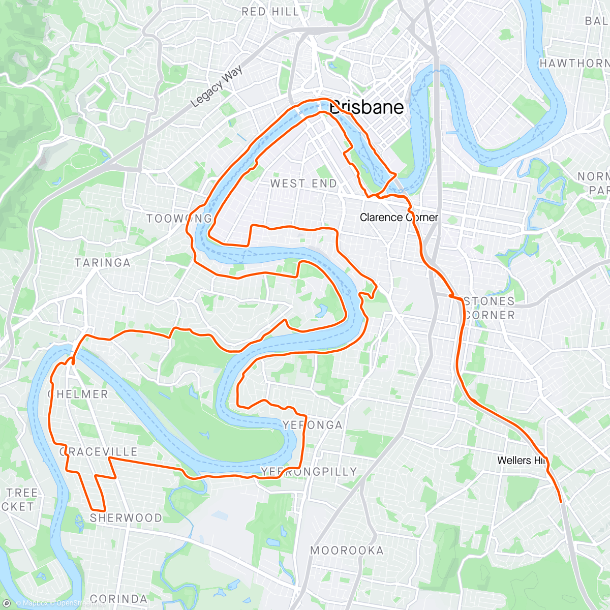Map of the activity, Riverloop