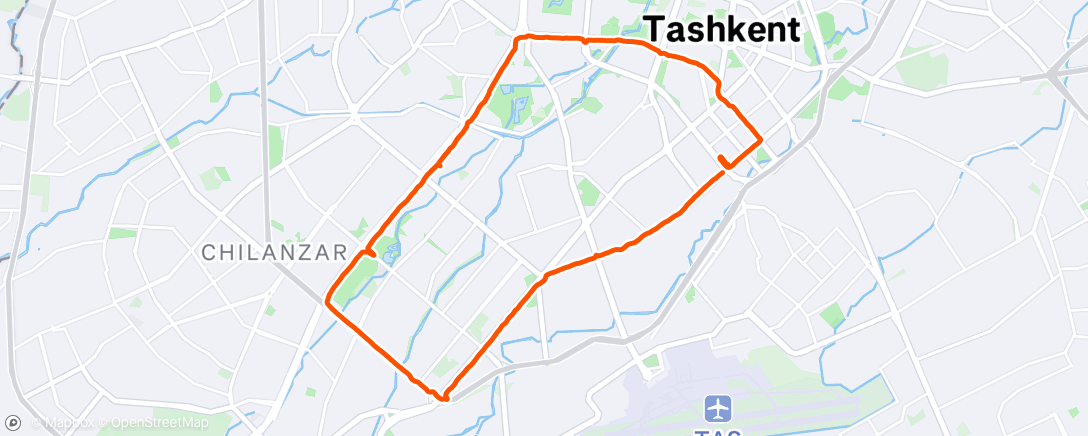 Map of the activity, Lunch Run