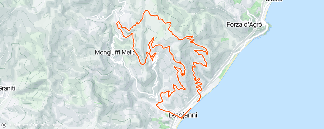 Mapa de la actividad, Sessione di mountain biking mattutina