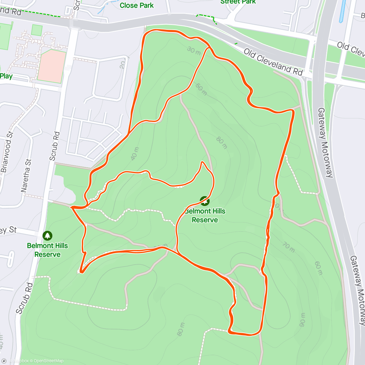Map of the activity, BTR Belmont Hills