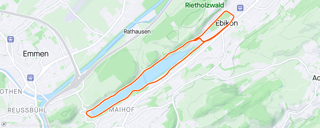 Map of the activity, Rotseelauf