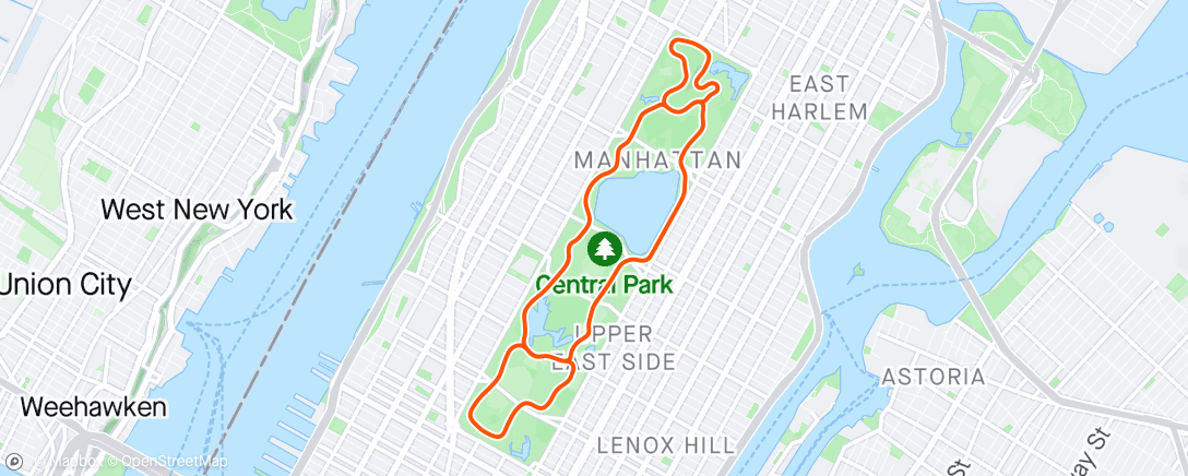 Map of the activity, Zwift - Group Workout: Amalgam (E) on Astoria Line 8 in New York