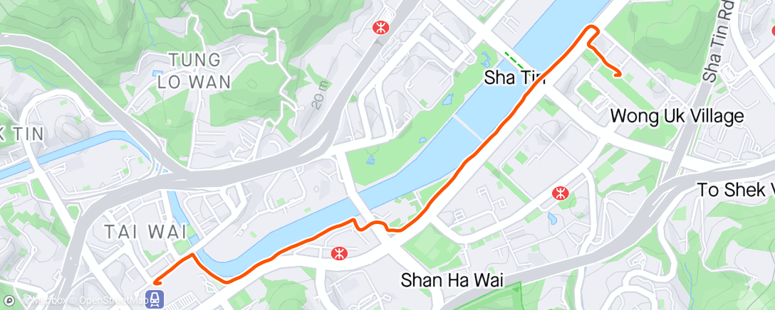 Map of the activity, Afternoon Ride