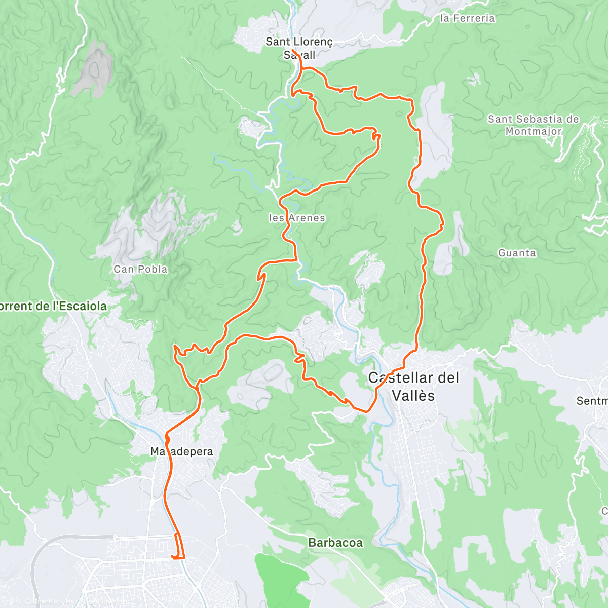 Map of the activity, Caliu