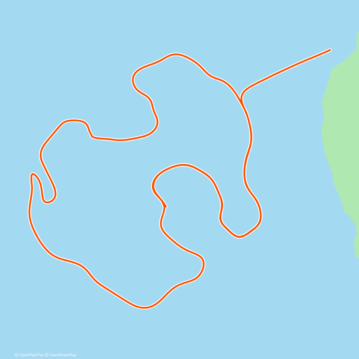 Карта физической активности (Zwift - Volcano Circuit in Watopia)