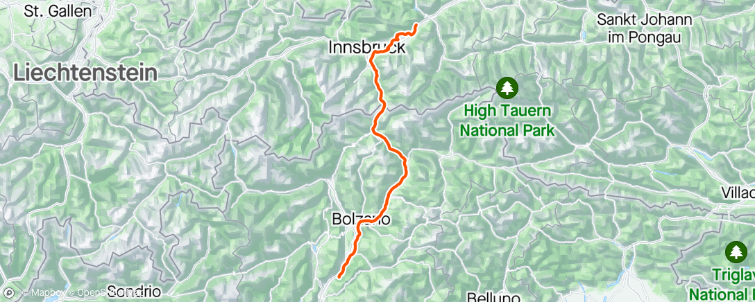 Map of the activity, Tour of the Alps - stage 2