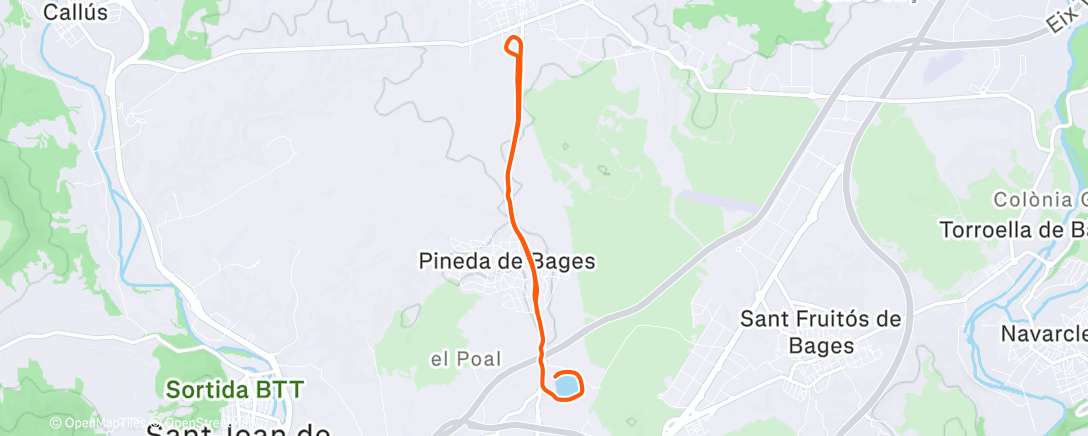 Map of the activity, Carrera de mañana