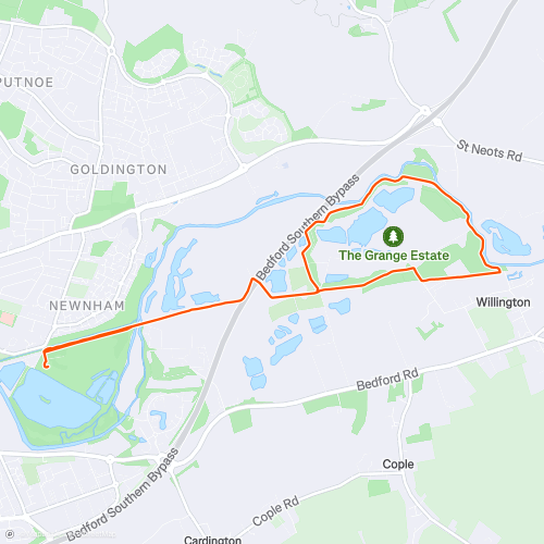 Willington loop 10.4 km Running Route on Strava