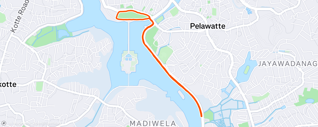 Map of the activity, Evening Walk