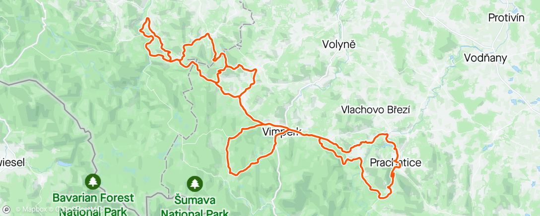 Map of the activity, šumava vol. 1