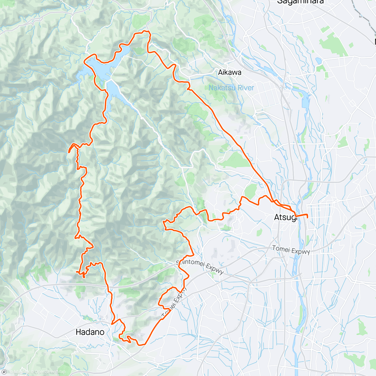 Map of the activity, Atsugi Ride