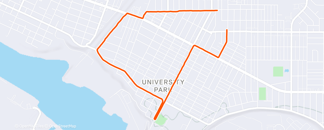 Map of the activity, Afternoon Run