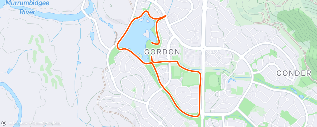 Map of the activity, Point Hut Pond Parkrun w Candy