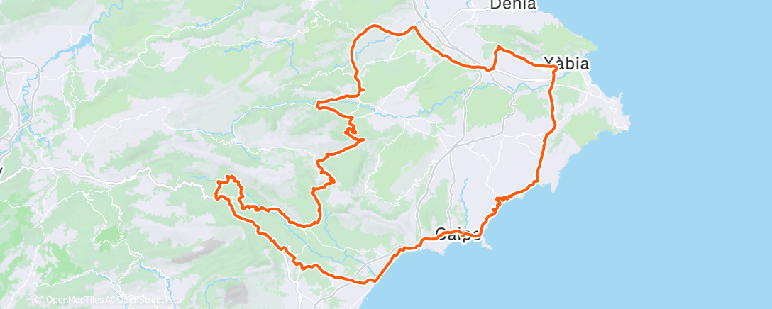 Map of the activity, Sortie vélo le matin