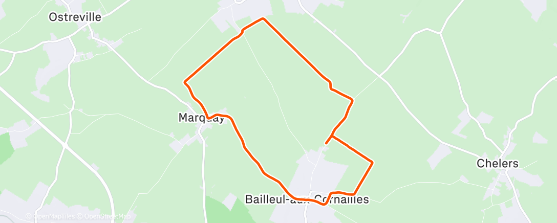 Map of the activity, Morning Run