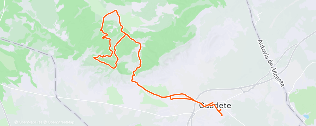 Map of the activity, Bicicleta por la mañana
