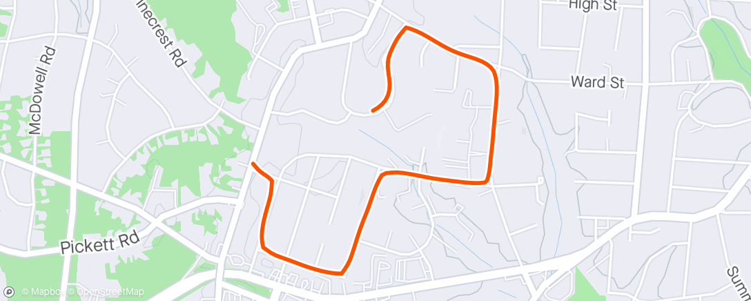 Map of the activity, ☀️ Morning Run