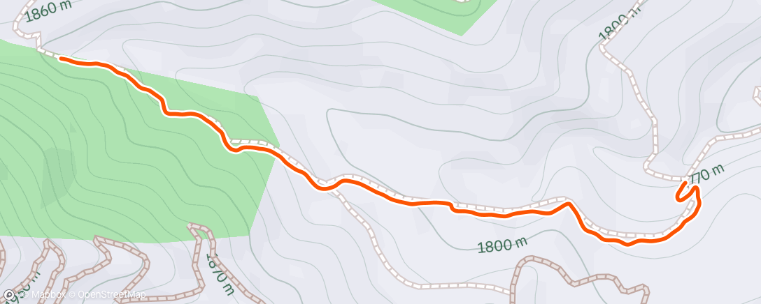 Map of the activity, Afternoon Hike