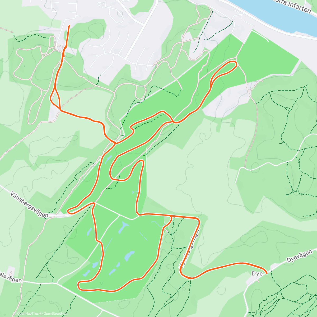 Mapa de la actividad (Lunch Nordic Ski)