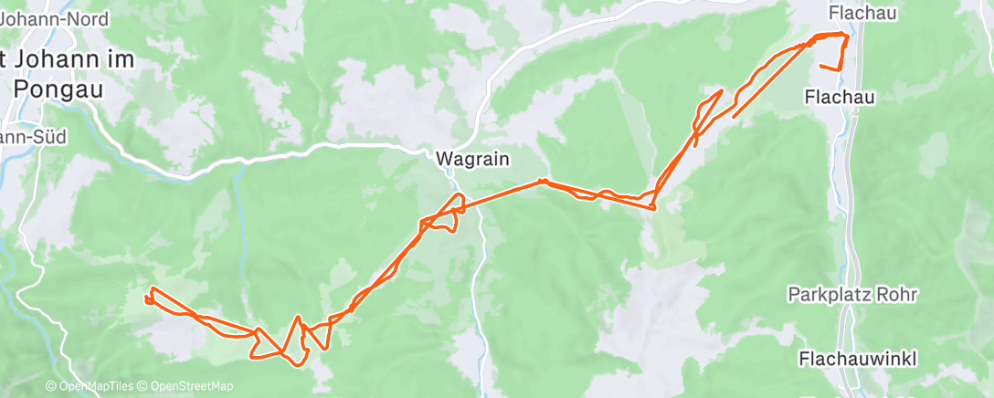 Map of the activity, Skiabfahrt am Morgen